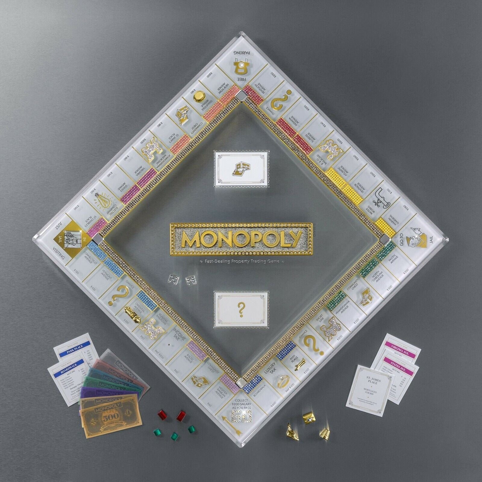 Hasbro Monopoly 85th Swarovski Anniversary Board Game - Brand New ONLY 500 MADE World Collection Hasbro Monopoly 85th Swarovski Anniversary Board Game - Brand New ONLY 500 MADE World Collection